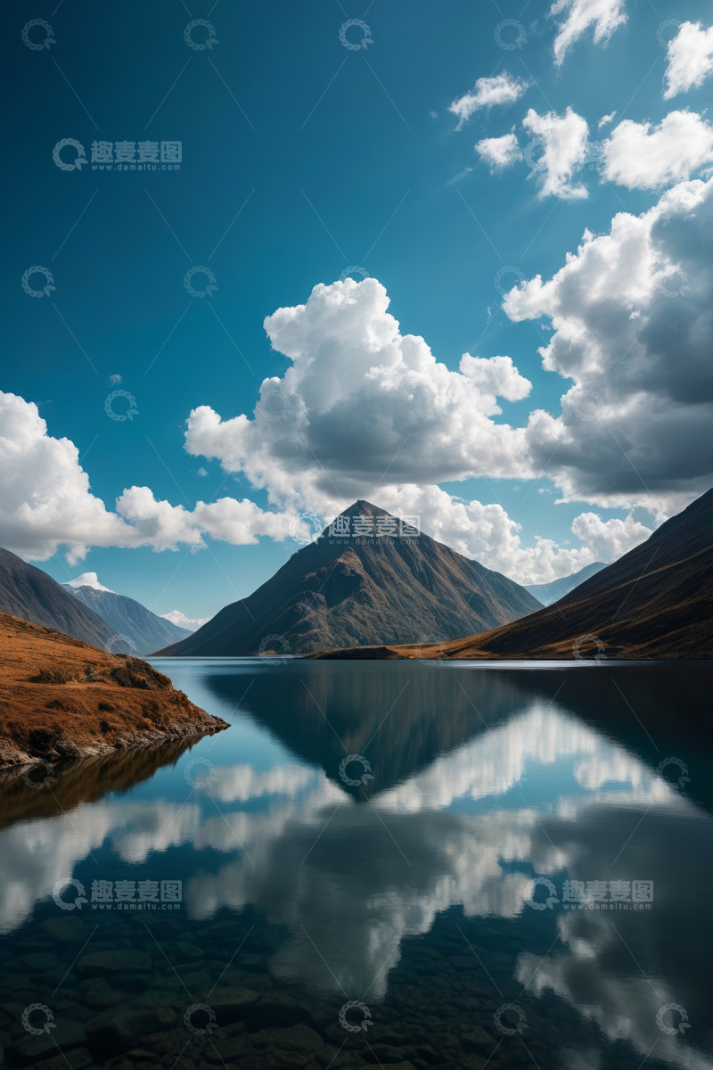 高清大图下载【趣麦麦图】山湖相映的自然风光