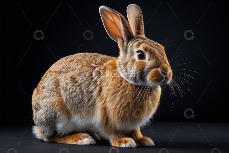 高清大图下载【趣麦麦图】棕色兔子特写
