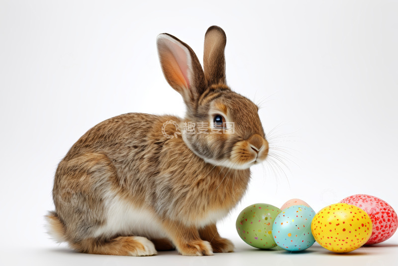 高清大图下载【趣麦麦图】复活节兔子与彩蛋特写