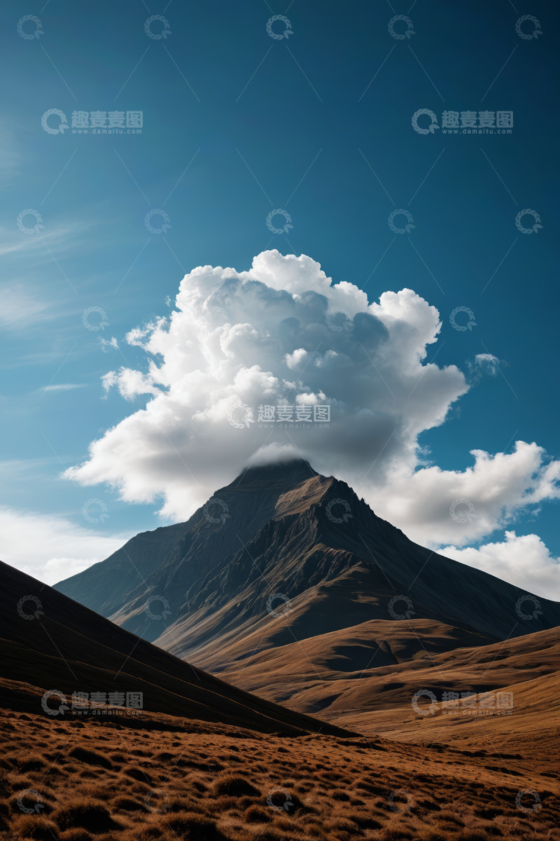 高清大图下载【趣麦麦图】高山之上的白云自然景观