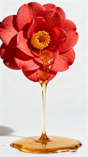 红花蜂蜜艺术摄影