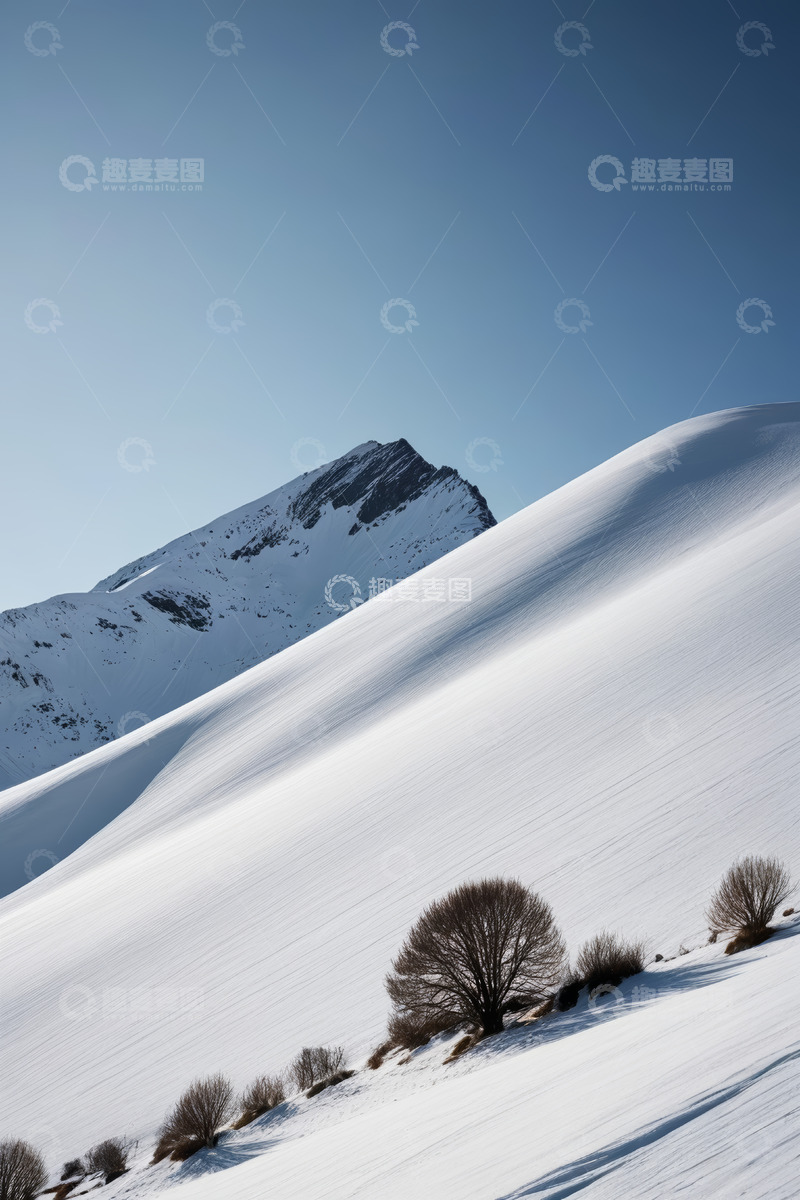 高清大图下载【趣麦麦图】雪山自然景观雪景素材