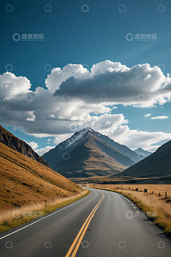 山间公路自然风光景象