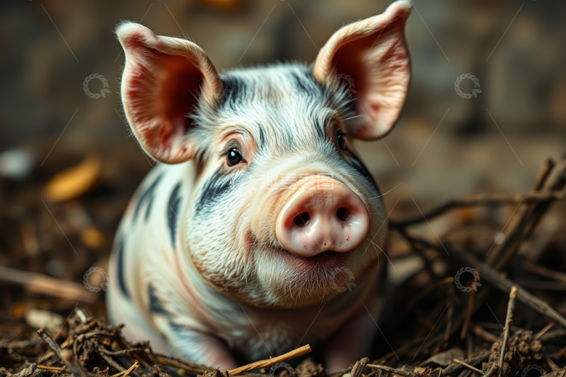 高清大图下载【趣麦麦图】可爱小猪特写