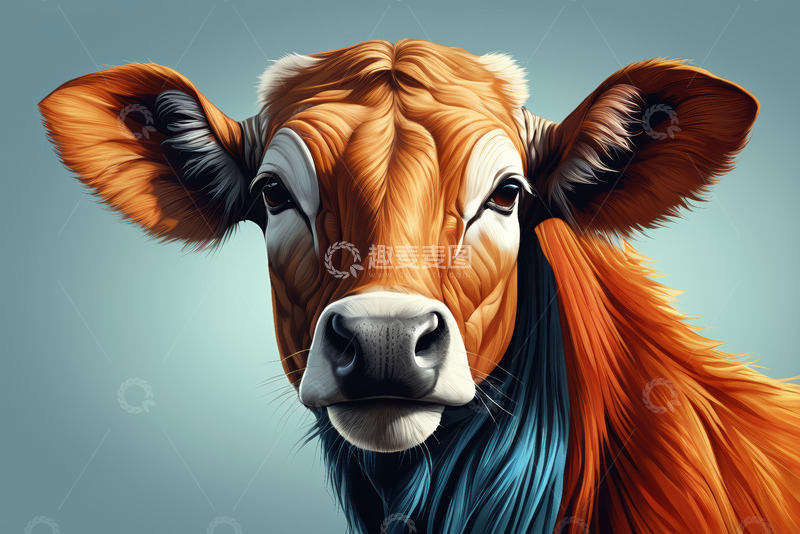 高清大图下载【趣麦麦图】牛的特写图像