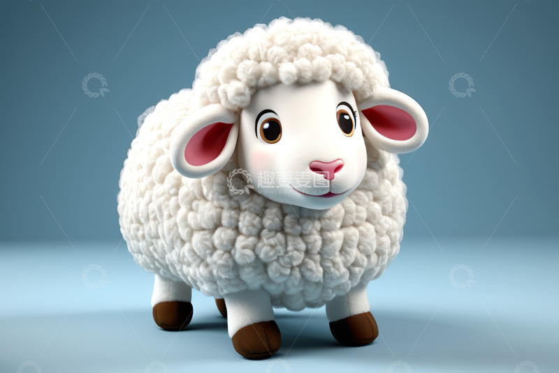 高清大图下载【趣麦麦图】可爱卡通绵羊形象素材