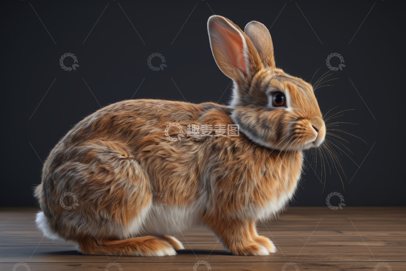 高清大图下载【趣麦麦图】棕色兔子特写