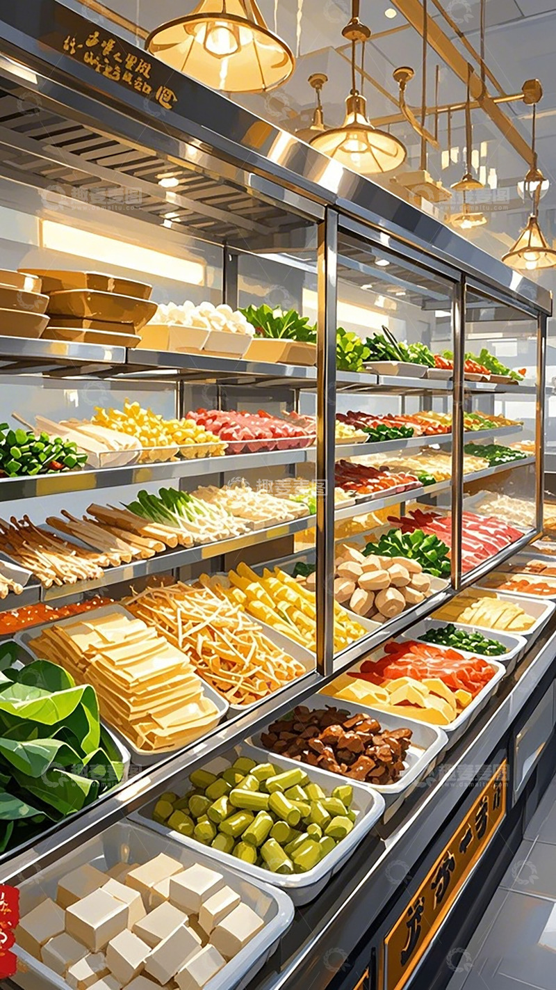 高清大图下载【趣麦麦图】生鲜超市蔬菜陈列展示柜