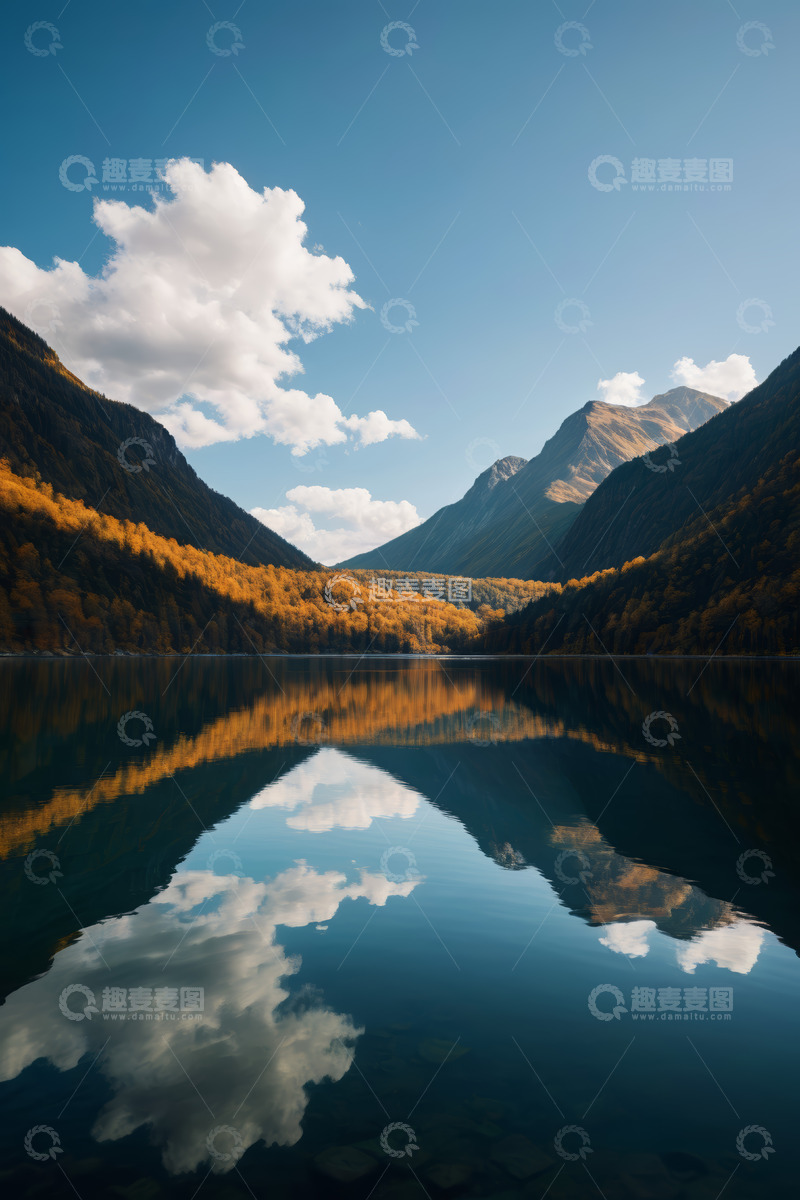 高清大图下载【趣麦麦图】山间湖泊森林自然风光