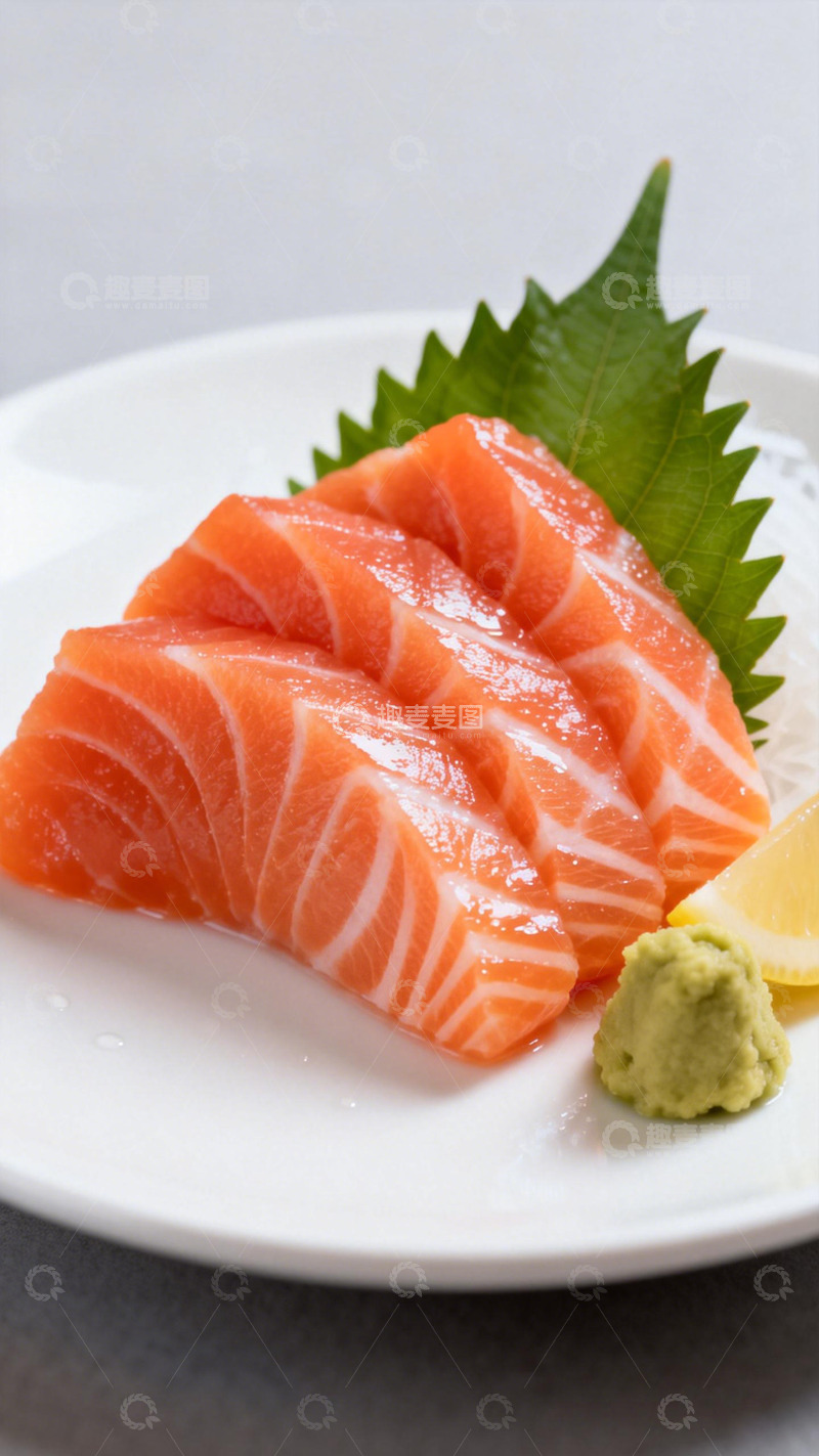 高清大图下载【趣麦麦图】日式三文鱼刺身美食摄影