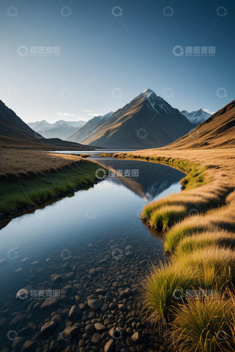 高清大图下载【趣麦麦图】山间河流自然风光