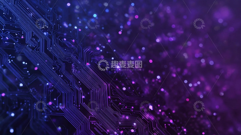 高清大图下载【趣麦麦图】科技光效电路板纹理景