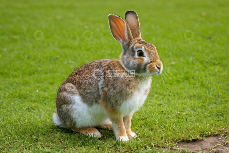 高清大图下载【趣麦麦图】草地上的兔子特写