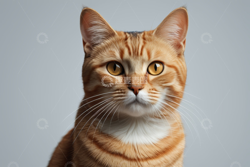 高清大图下载【趣麦麦图】橘色猫咪特写