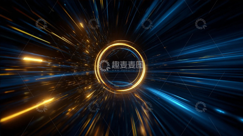 高清大图下载【趣麦麦图】未来光效环形隧道画面