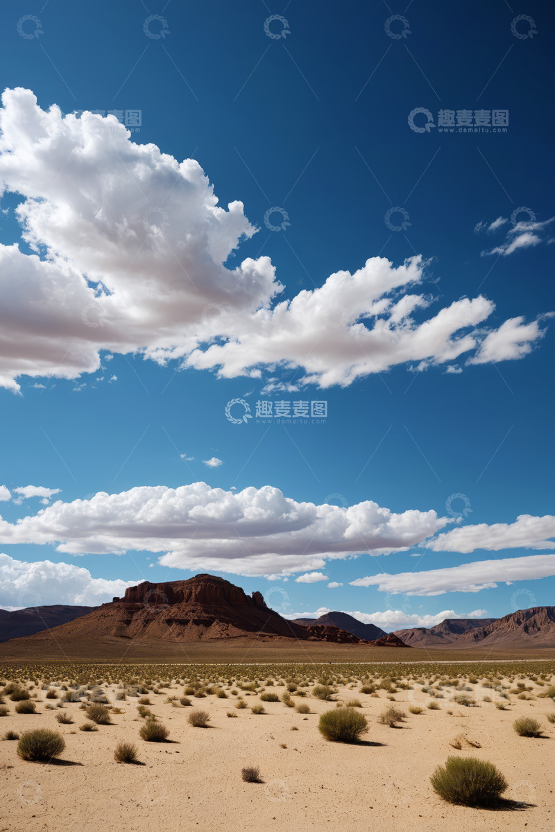 高清大图下载【趣麦麦图】沙漠自然风光蓝天白云