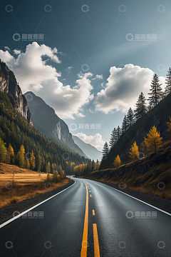 山间公路自然风光