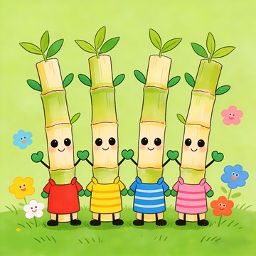 甘蔗卡通绘画