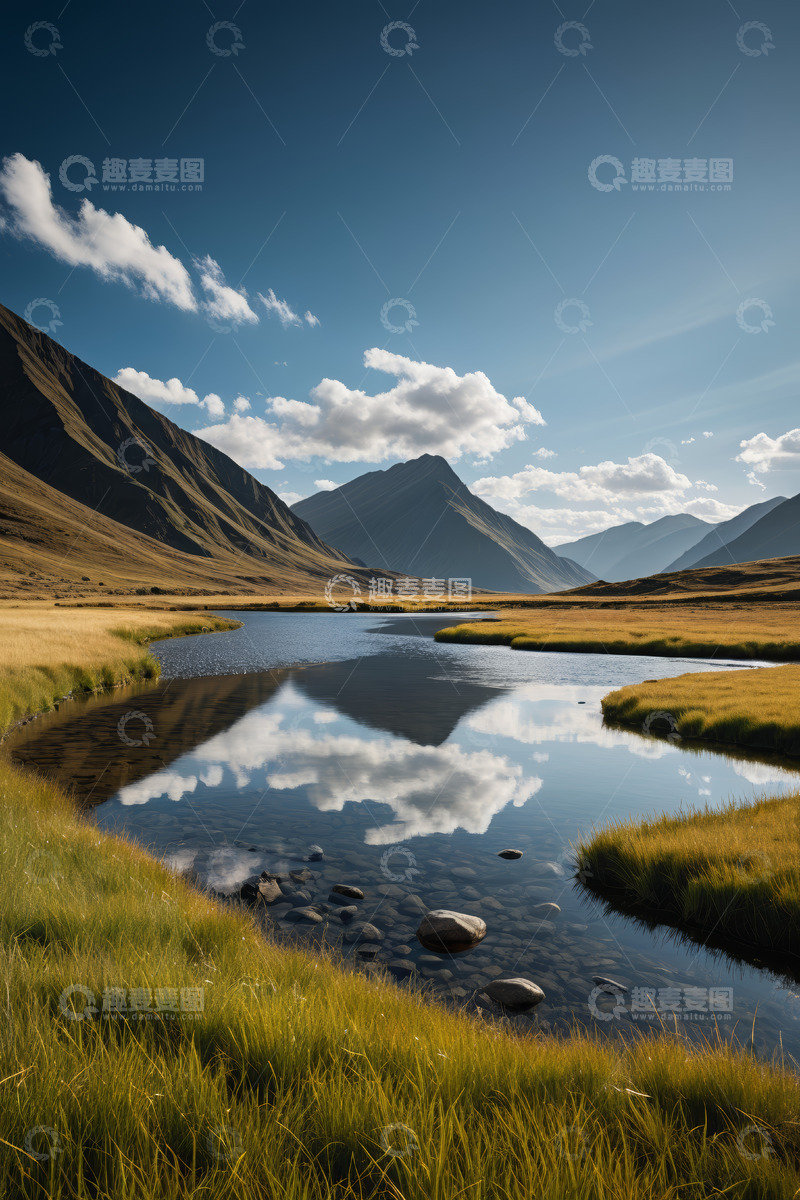 高清大图下载【趣麦麦图】山间河流自然风光