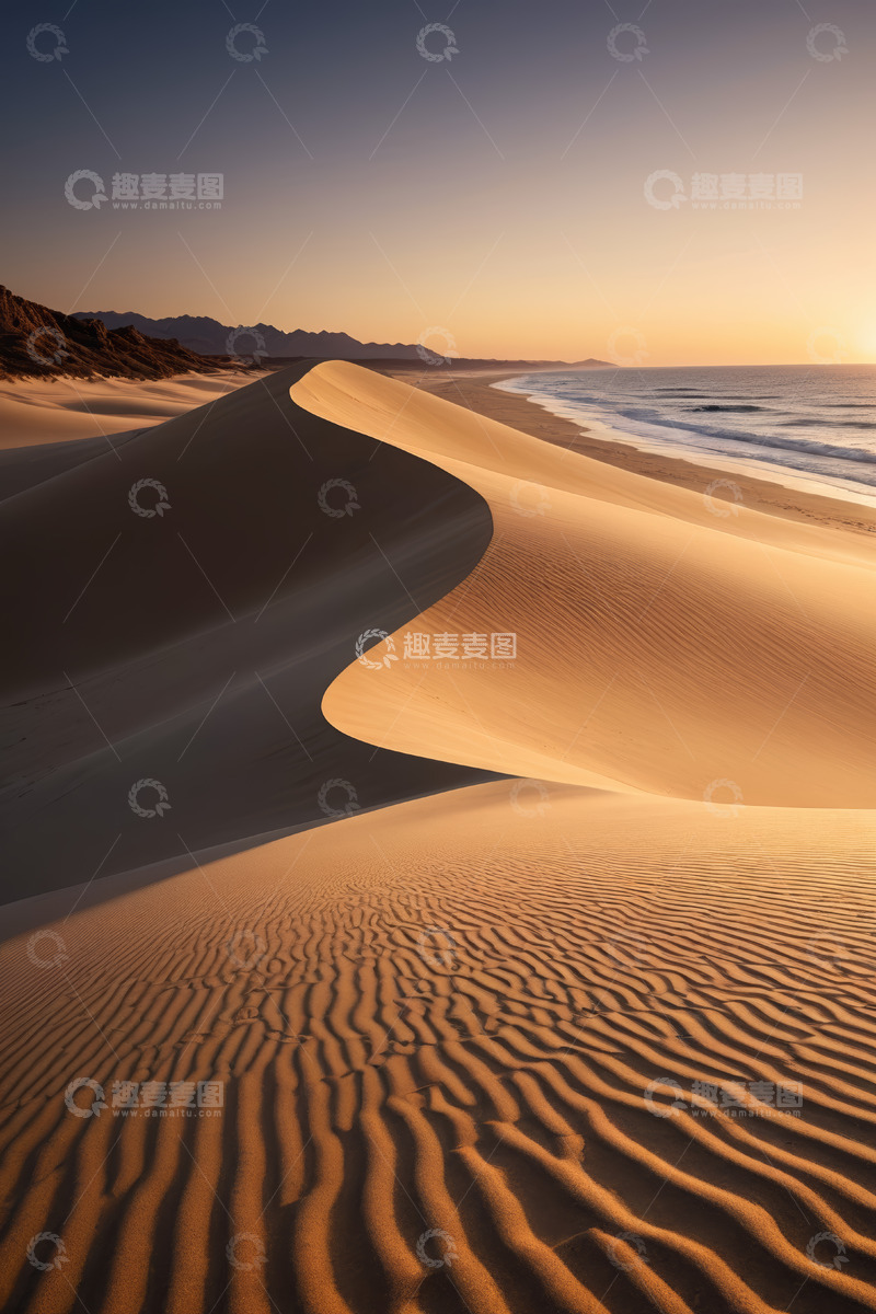 高清大图下载【趣麦麦图】海边沙丘自然风光