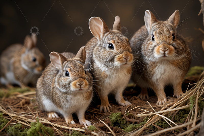 高清大图下载【趣麦麦图】几只可爱小兔子特写