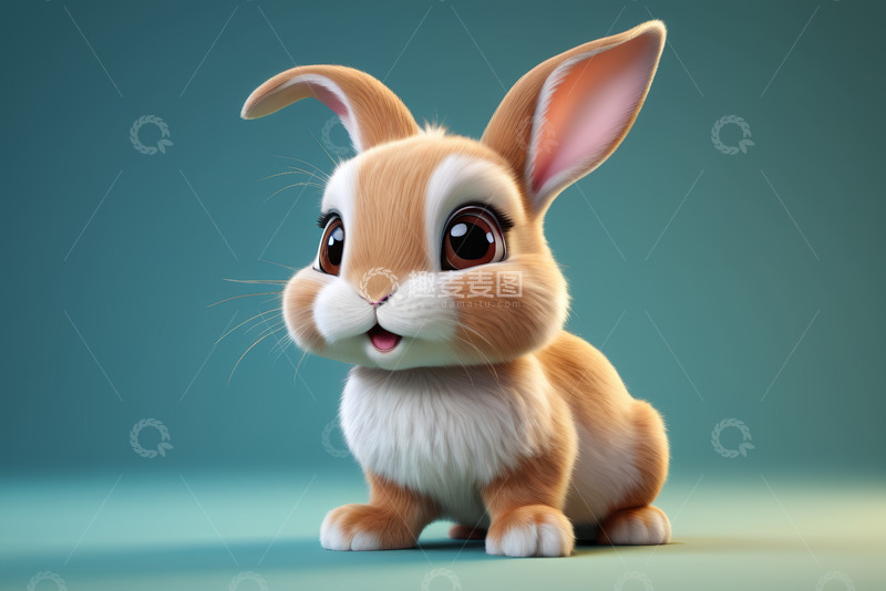 高清大图下载【趣麦麦图】可爱卡通兔子特写