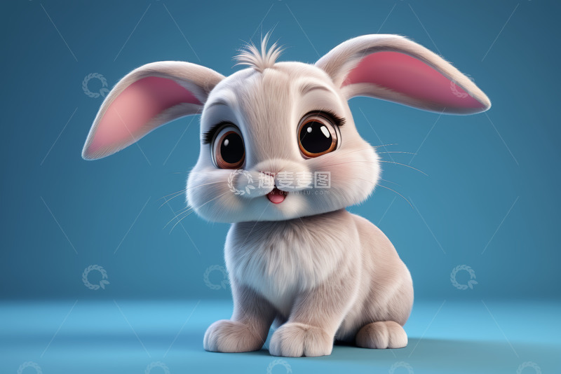 高清大图下载【趣麦麦图】可爱卡通兔子特写