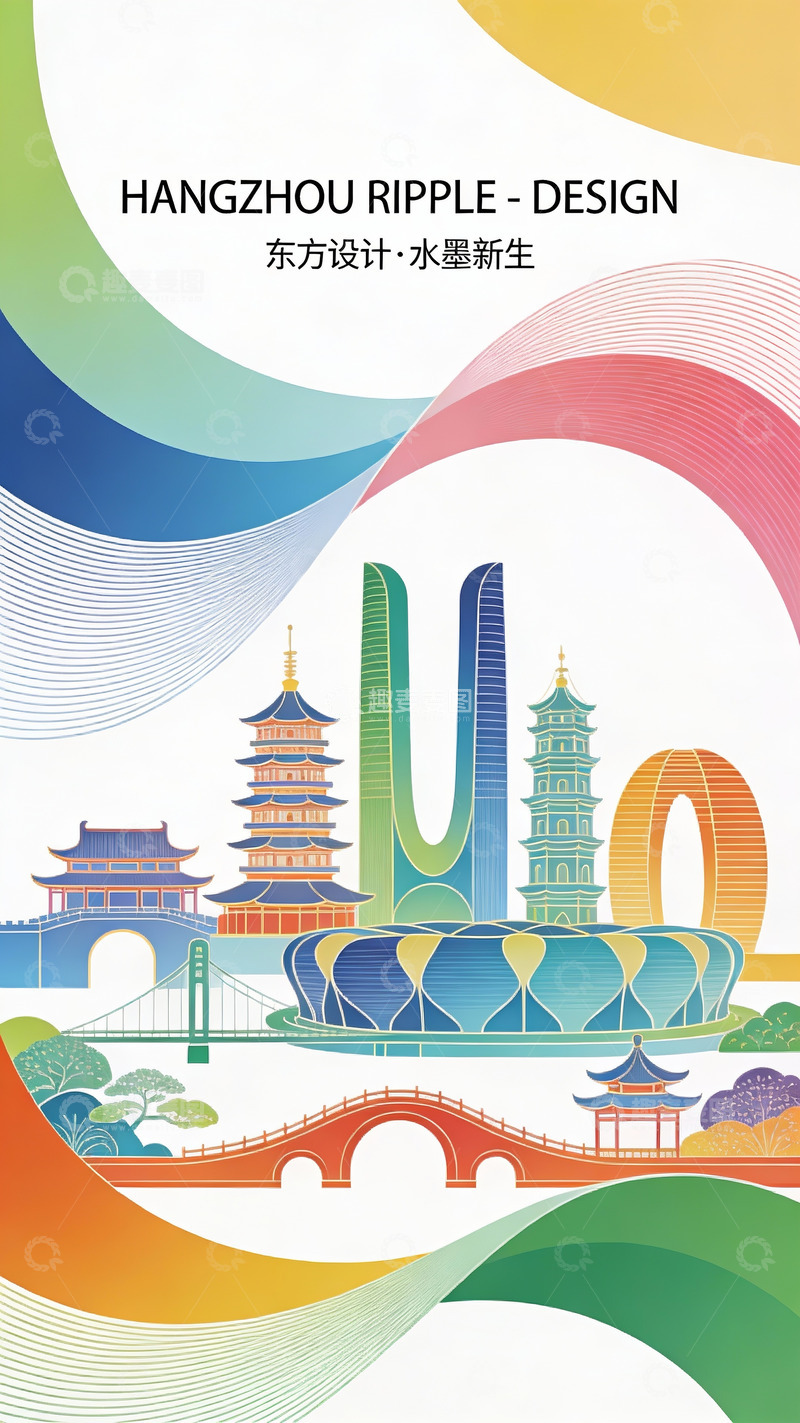 高清大图下载【趣麦麦图】杭州水墨生：东方设计里的湖城雅韵