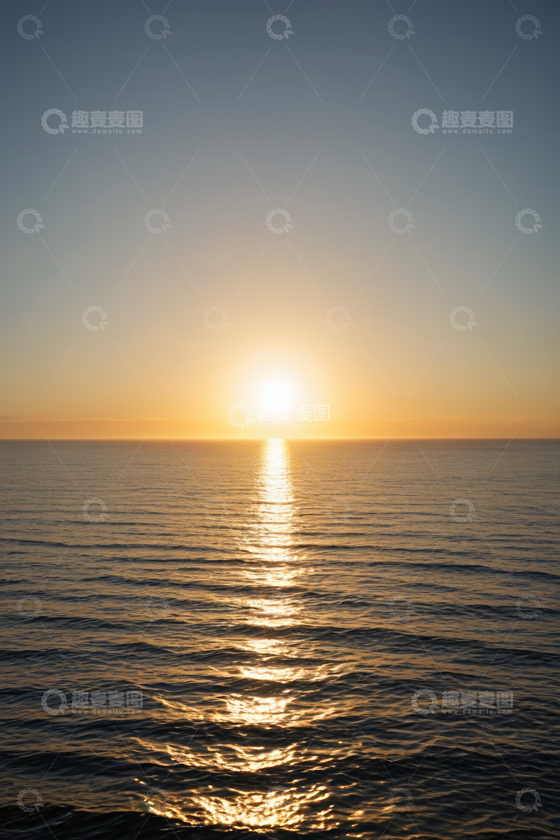 高清大图下载【趣麦麦图】海上日落自然风光