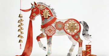 新春马匹装饰艺术品