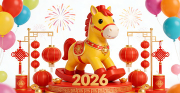 新年马摆件喜庆装饰设计