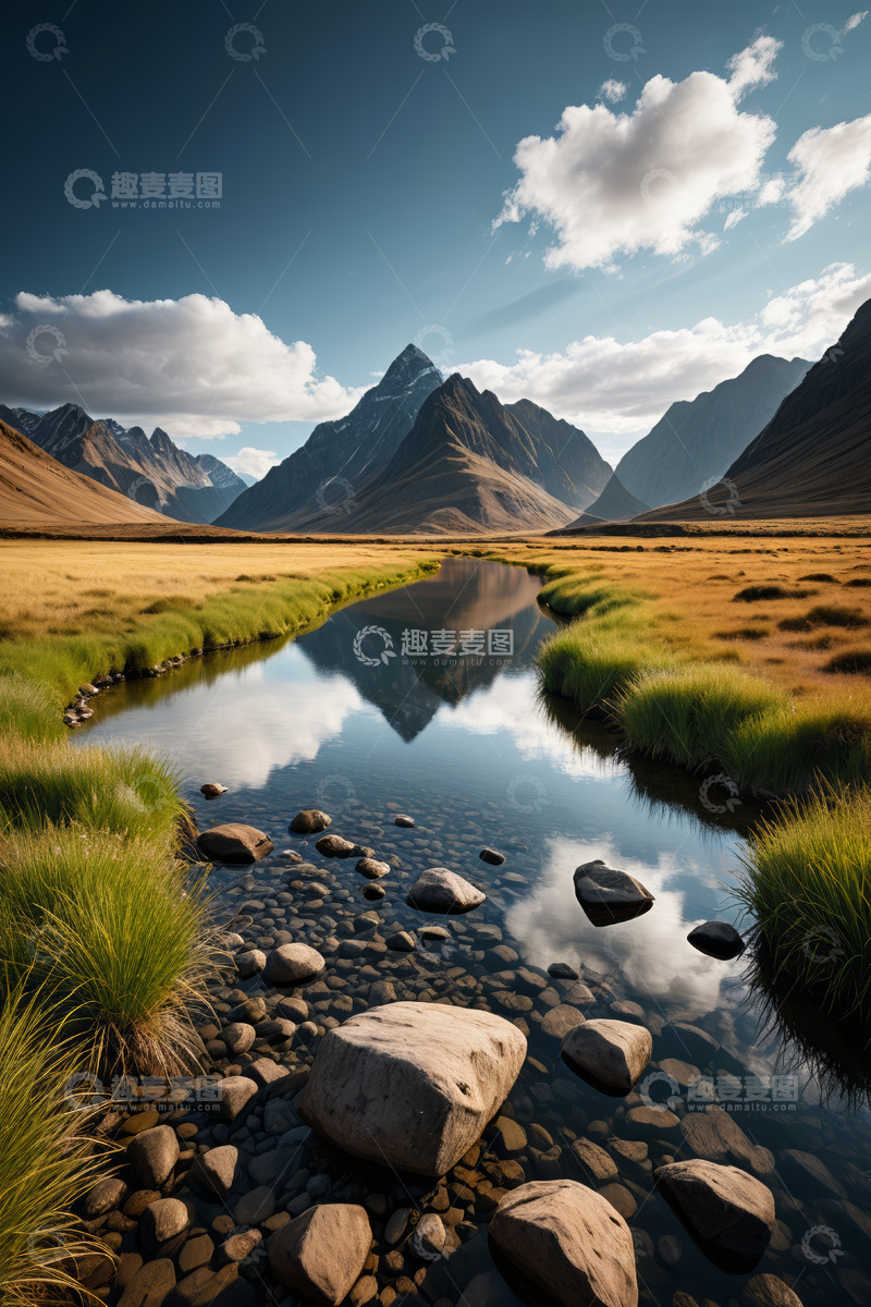 高清大图下载【趣麦麦图】山间溪流自然风光