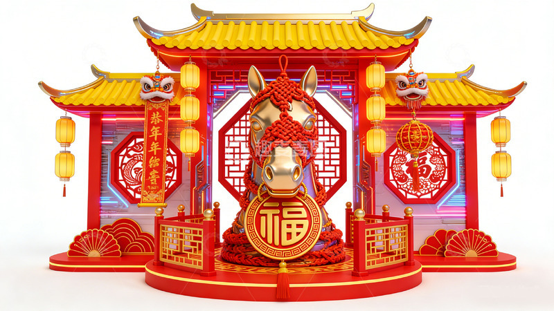 高清大图下载【趣麦麦图】新春佳节喜庆装饰设计素材