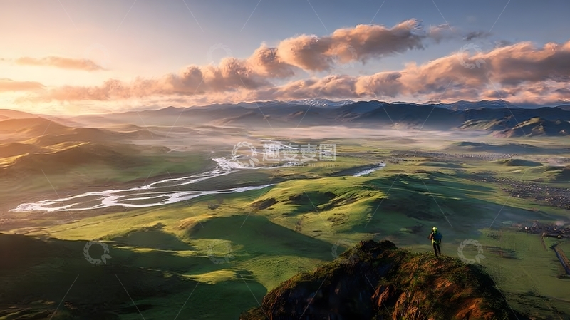 高清大图下载【趣麦麦图】壮阔山川日出风光摄影