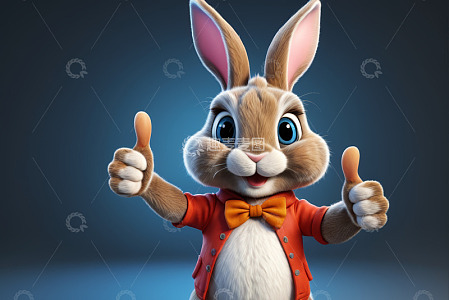 可爱兔子比赞卡通形象