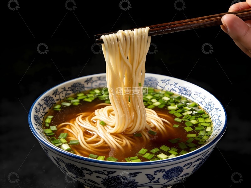 高清大图下载【趣麦麦图】清汤面阳春面插图