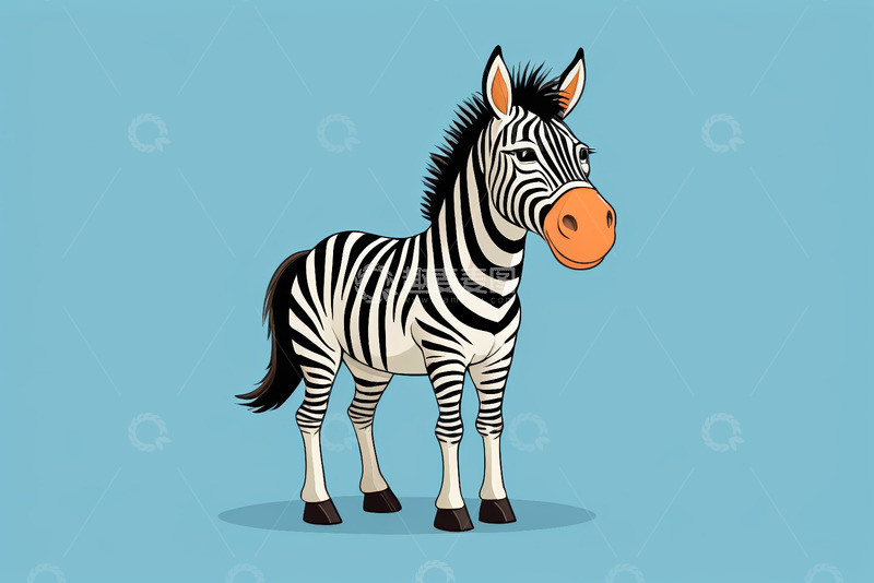 高清大图下载【趣麦麦图】卡通斑马形象