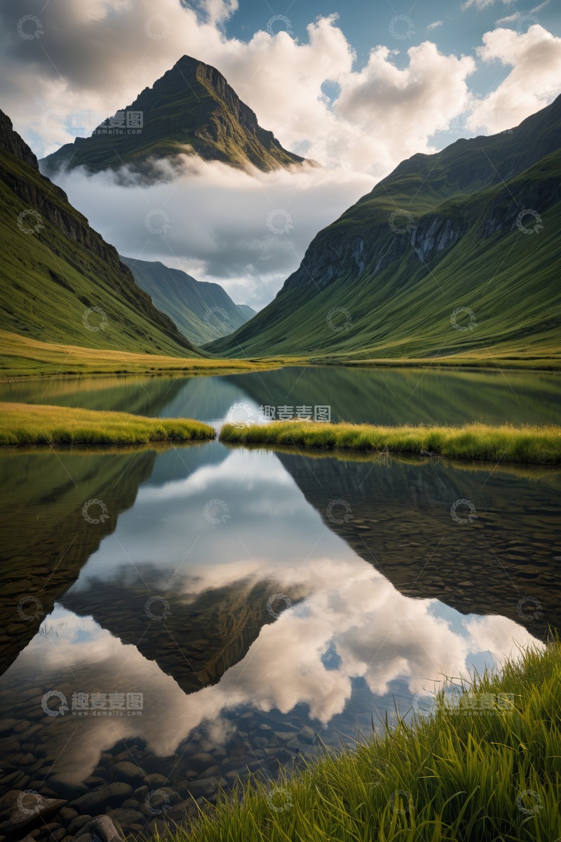 高清大图下载【趣麦麦图】山间湖泊自然风光