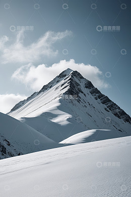 雪山自然风光远景