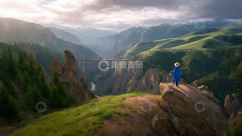 高清大图下载【趣麦麦图】自然风光壮丽人像摄影