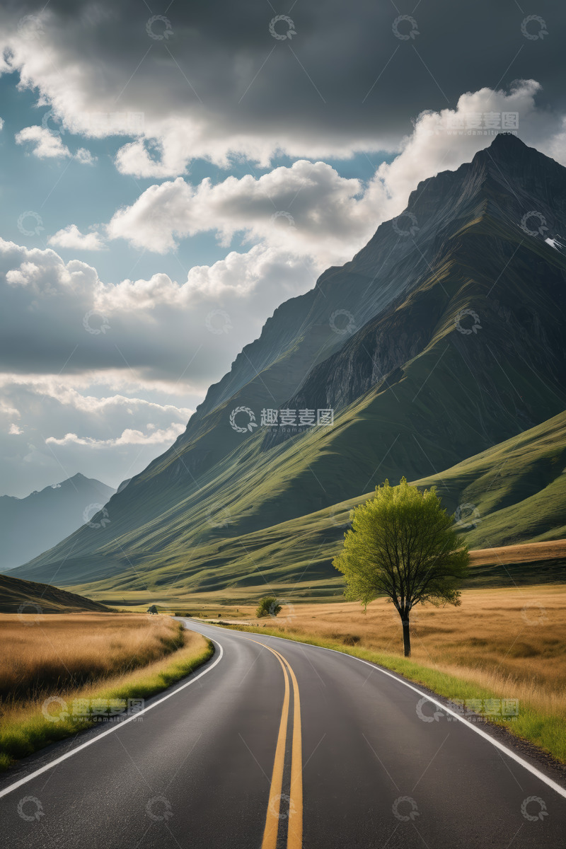 高清大图下载【趣麦麦图】山间公路自然风光远景