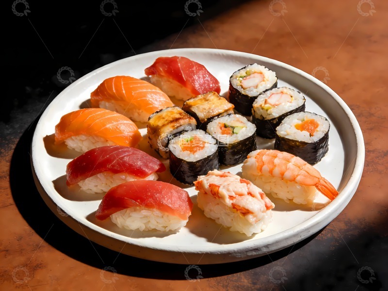 高清大图下载【趣麦麦图】一盘寿司摄影