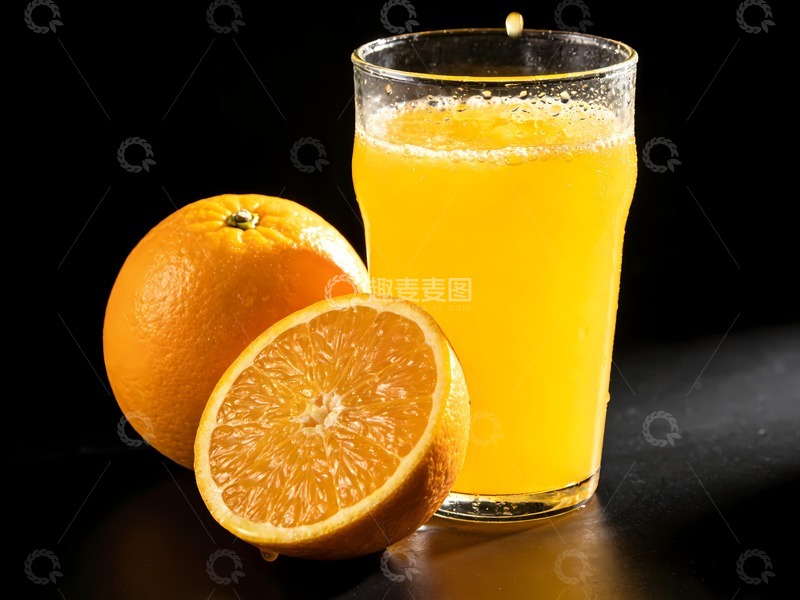 高清大图下载【趣麦麦图】一杯现榨橙汁
