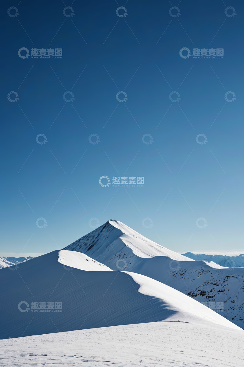 高清大图下载【趣麦麦图】雪山蓝天自然风光