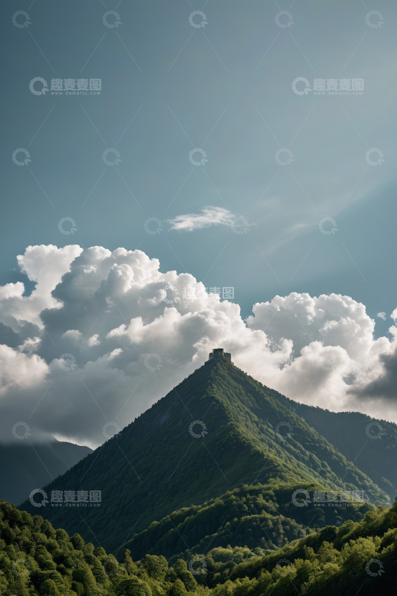 高清大图下载【趣麦麦图】山顶云端森林自然风光