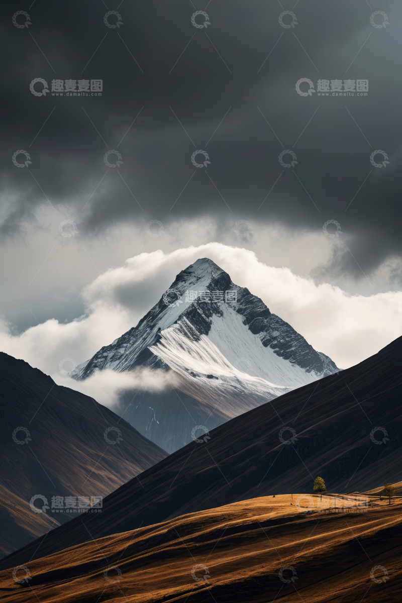 高清大图下载【趣麦麦图】雪山云海自然风光