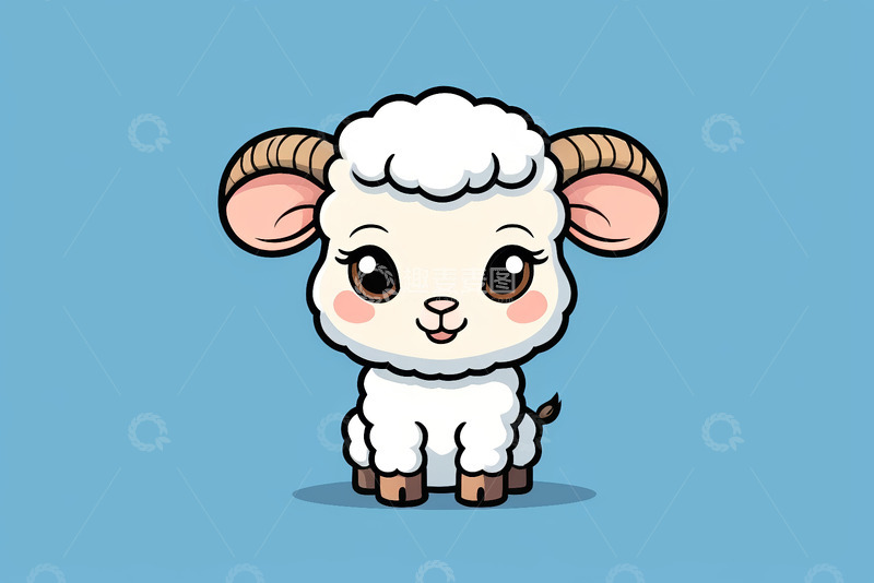 高清大图下载【趣麦麦图】可爱卡通绵羊形象