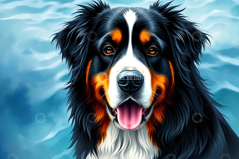 高清大图下载【趣麦麦图】伯恩山犬特写