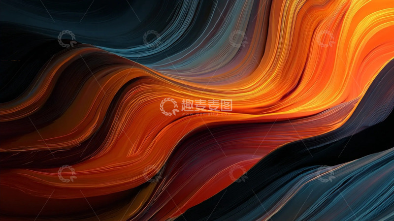 高清大图下载【趣麦麦图】红橙蓝流动渐变纹理