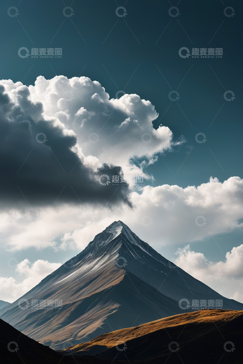 高清大图下载【趣麦麦图】高山与天空的自然景观